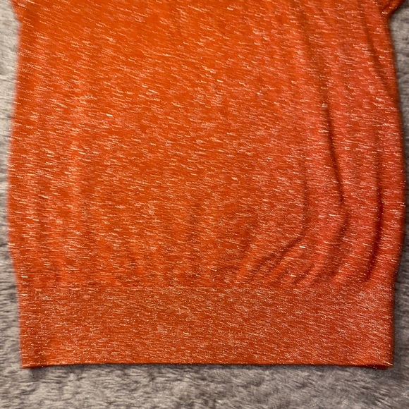 The Limited Women’s Shimmery Metallic Orange Short Sleeve Blouse Party Top Med - Picture 9 of 9